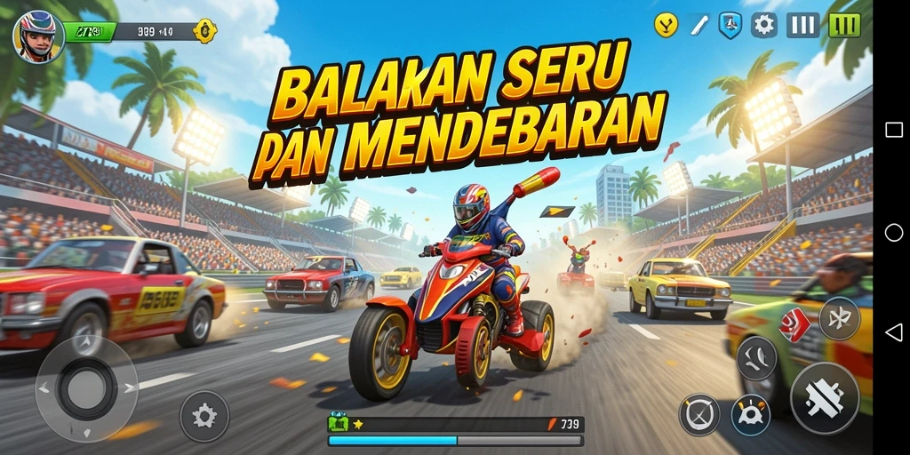 Tampilan gameplay Racing yang mendebarkan di 2739.