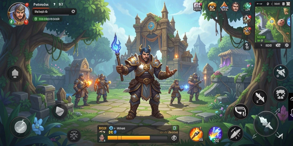 Tampilan gameplay RPG yang penuh aksi dan strategi di 8055.