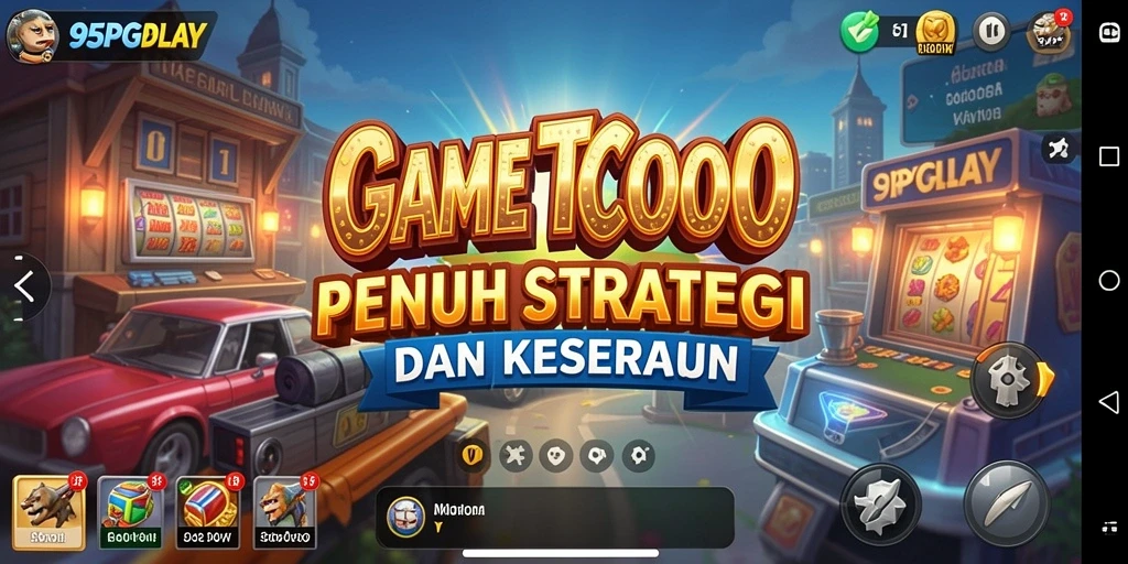 Screenshot utama 95PGPLAY menampilkan tindakan membangun bisnis Tycoon.