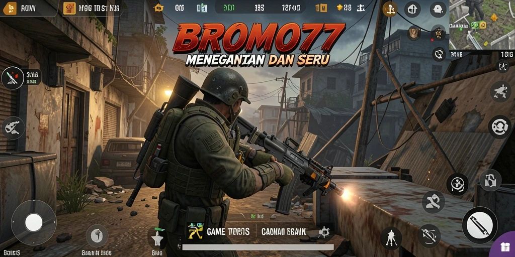 Tampilan gameplay BROMO77 yang mendebarkan dan penuh aksi.