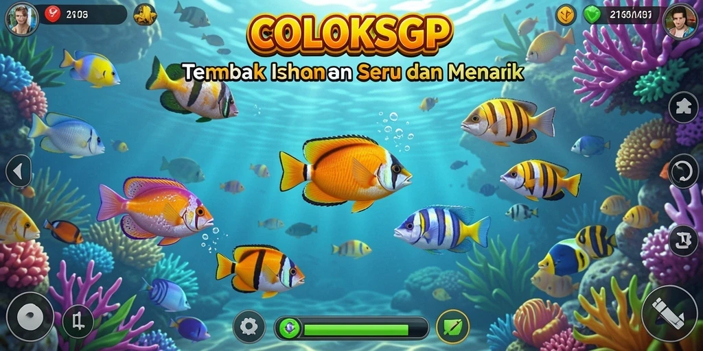 Tampilan menarik dari gameplay Tembak Ikan yang seru di COLOKSGP.
