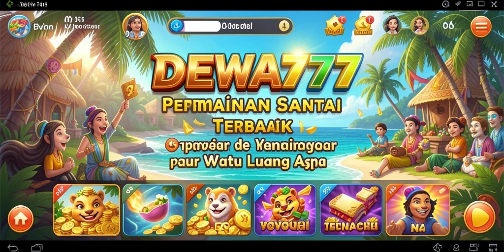 Tampilan gameplay DEWA777 yang seru dan penuh warna.