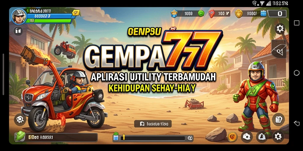 Tampilan antarmuka aplikasi <strong>GEMPA777</strong> yang modern dan intuitif.