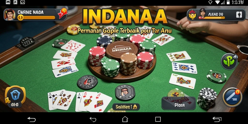Tampilan gameplay Gaple yang seru di INDAAA.