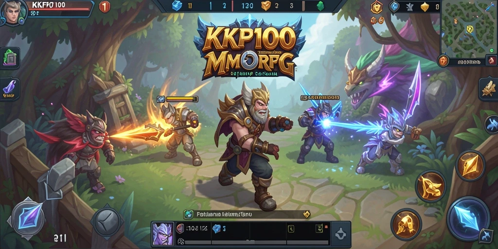 Tangkapan layar menunjukkan aksi seru dalam KPK100 dengan pertempuran epik di dunia MMORPG.