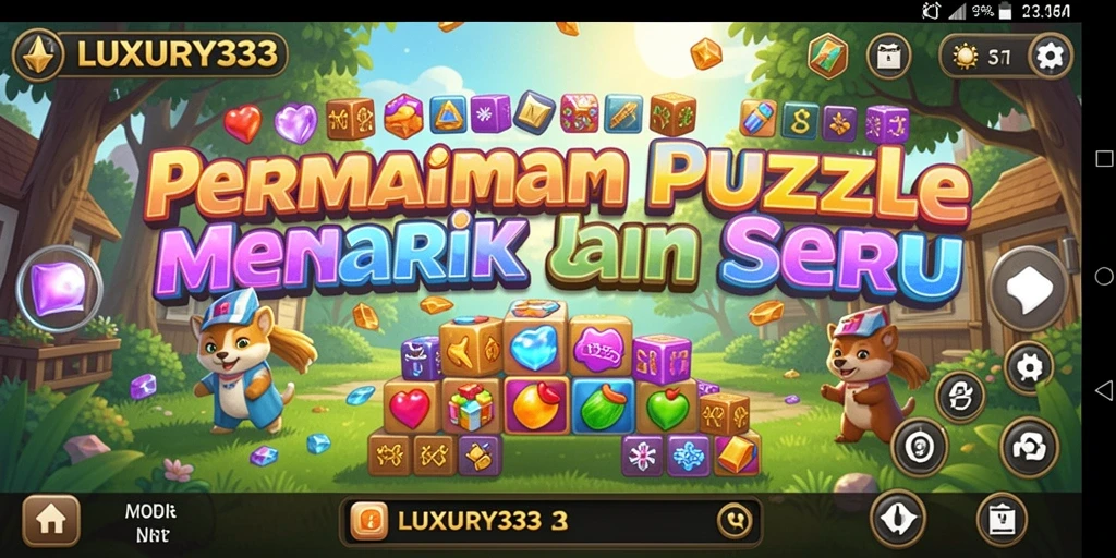 Tampilan gameplay menarik dari LUXURY333 yang penuh warna.