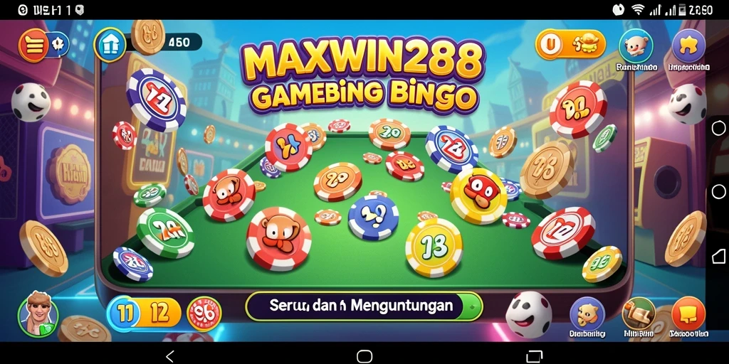 Screenshot gameplay <strong>MAXWIN288</strong> menunjukkan pemain asyik bermain Bingo.