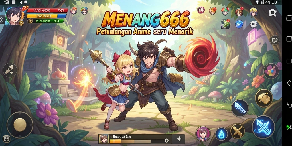 Tampilan gameplay MENANG666 yang menarik dengan aksi karakter Anime.