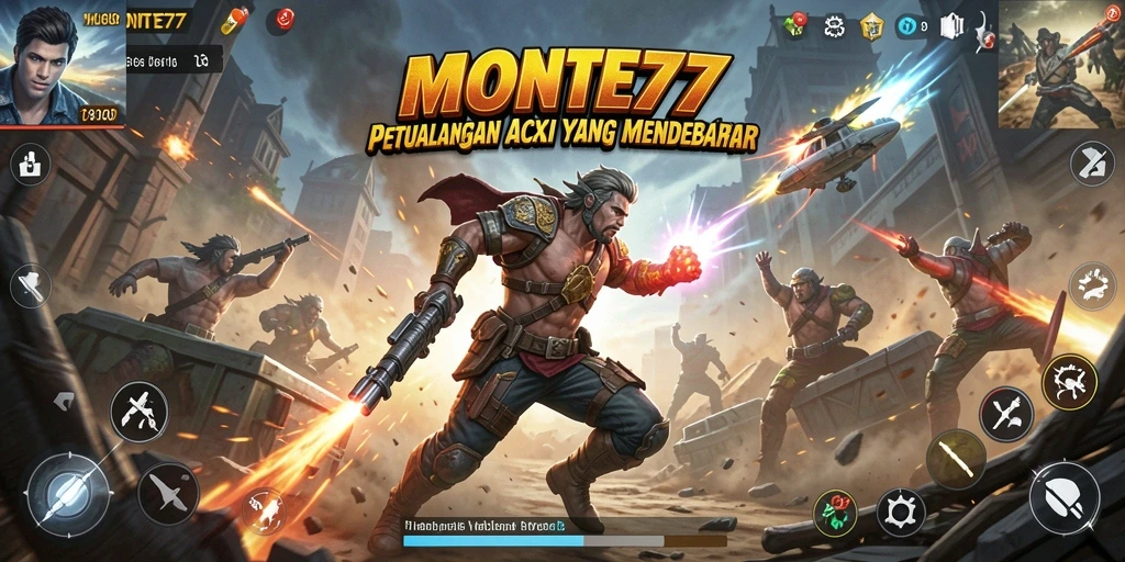 Tampilan gameplay mendebarkan dalam MONTE77 dengan aksi yang cepat.