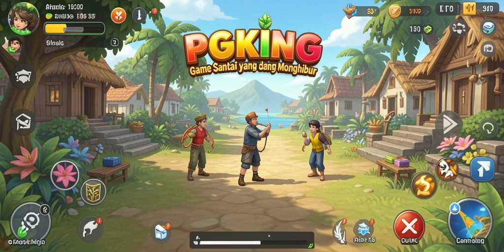 Screenshot PGKING menampilkan gameplay yang seru dan penuh warna.