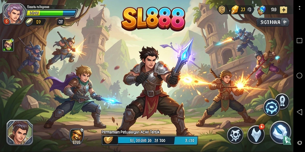 Tangkapan layar SL888 menampilkan aksi mendebarkan dalam gameplay.