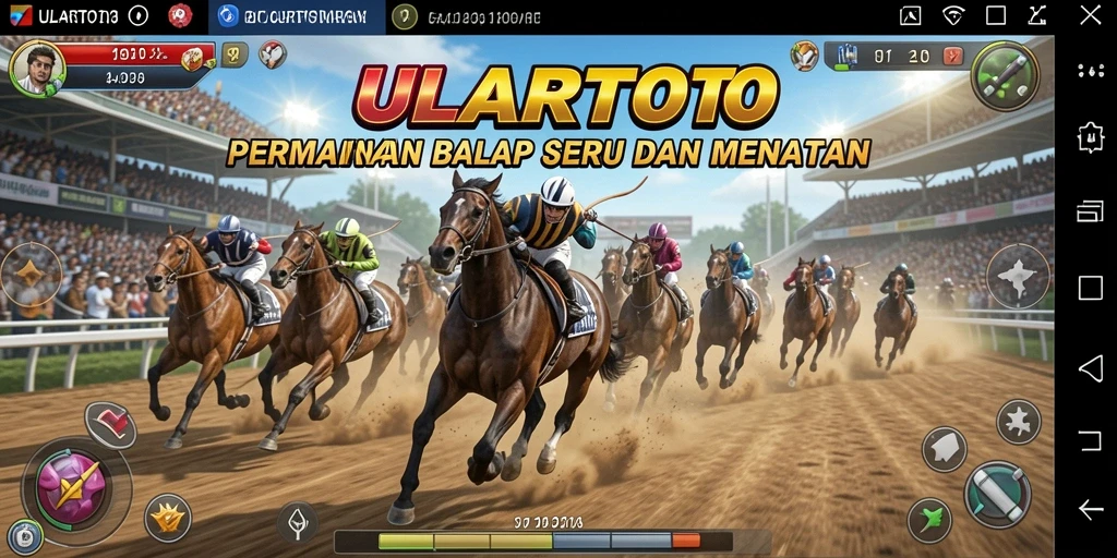 Tampilan gameplay seru balapan mobil di ULARTOTO.