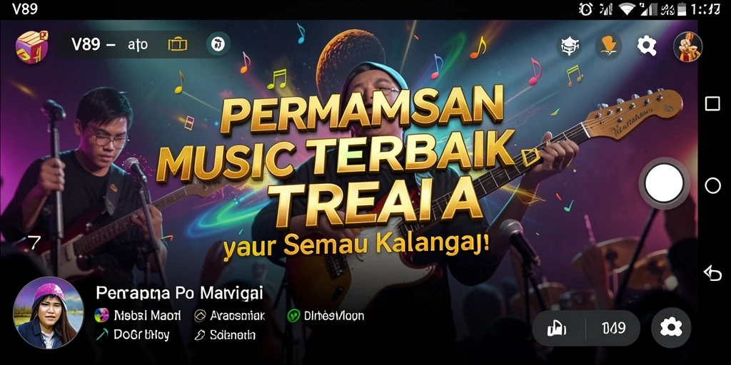 Screenshot V89 menampilkan gameplay yang seru dan interaktif.