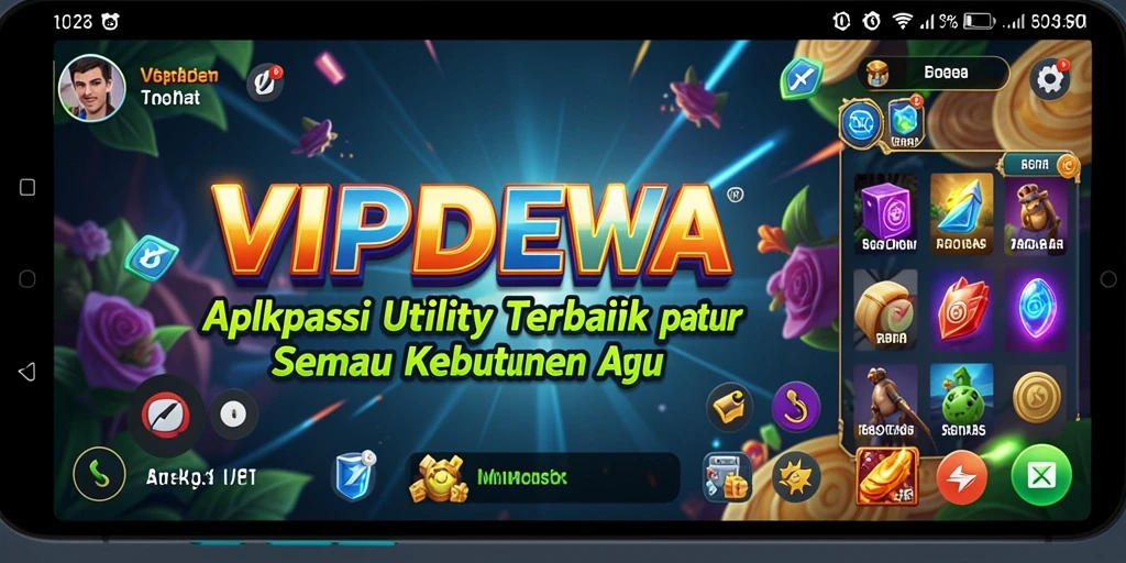 Screenshot utama VIPDEWA menampilkan antarmuka aplikasi Utility yang intuitif dan fungsional.