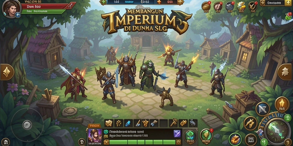 Gameplay menarik dalam dunia SLG yang penuh strategi dan petualangan.