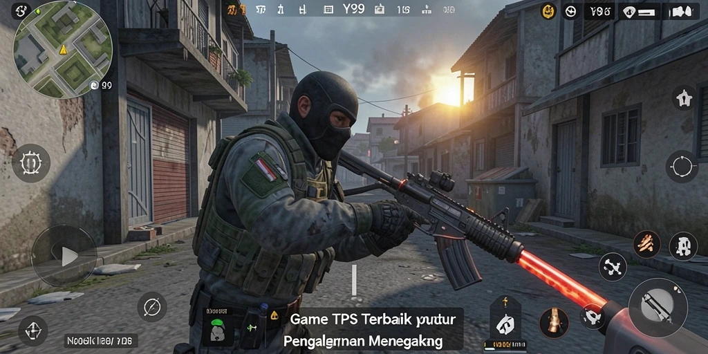 Tangkapan layar gameplay <strong>Y89</strong> dengan aksi tembak-menembak yang menegangkan.