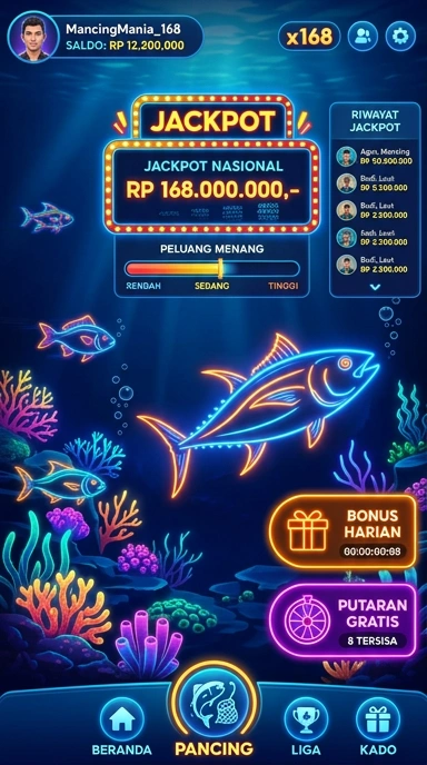 Tampilan antarmuka x168 yang sederhana dan mudah digunakan.